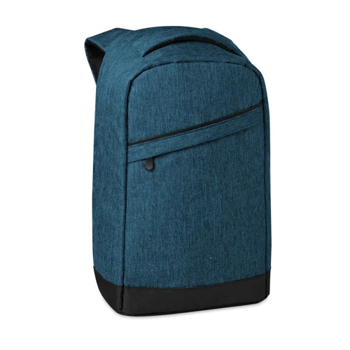 BERLIN 2 tone backpack incl USB plug blue 