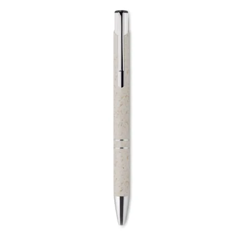 BERN PECAS Wheat Straw/ABS push type pen beige 