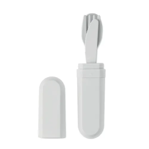 BITEFUL Cutlery set and case in PLA white 