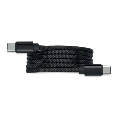 BRAID Fonott mágneses kábel RPET-ből Fekete 