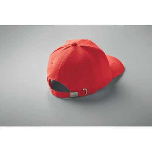 BUFFALO 6 panel baseball sapka 260g/m² Fehér/piros 