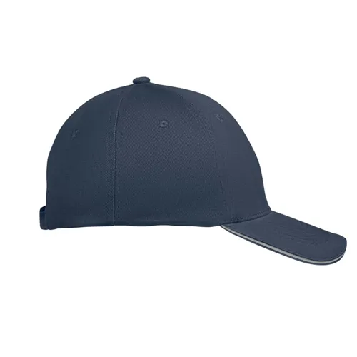 BUFFALO 6 panel baseball sapka 260g/m² Fehér/sötétkék 