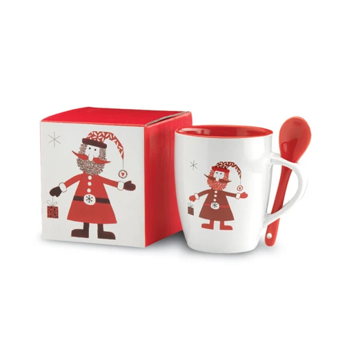 CLAUS Mug with spoon 250ml multicolour 