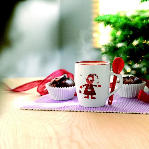 CLAUS Mug with spoon 250ml multicolour 
