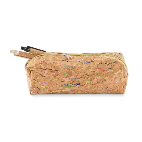 CORCHASO Coloured cork pencil case beige 