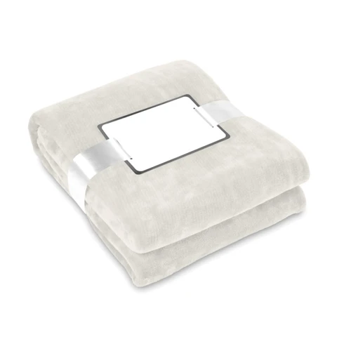 DAVOS Blanket flannel beige 