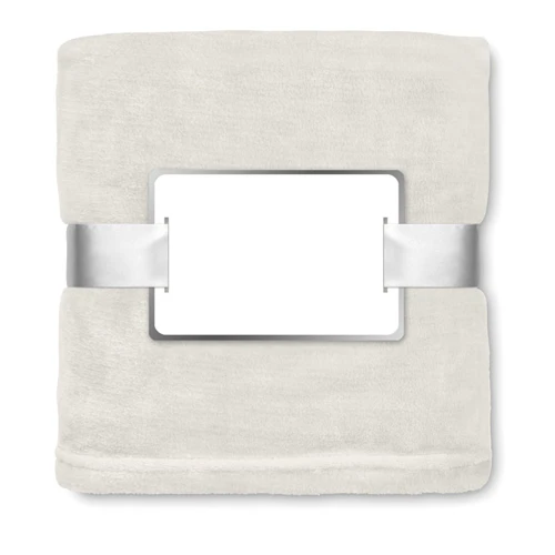 DAVOS Blanket flannel beige 