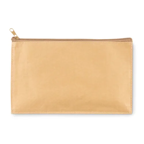 FLAT CASE Woven paper pencil case beige 