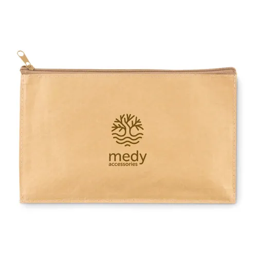 FLAT CASE Woven paper pencil case beige 