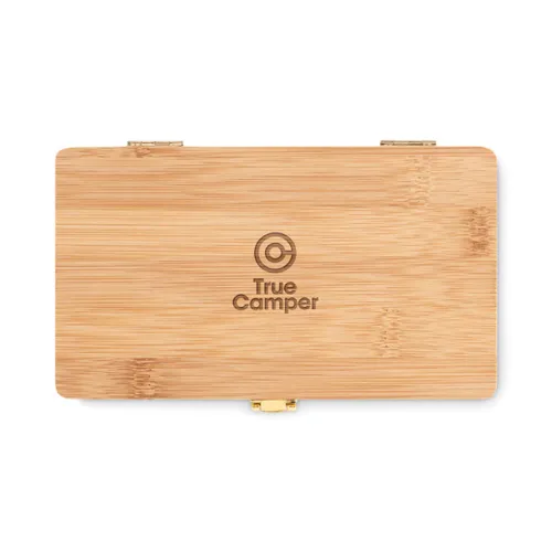 GALLAWAY 21 pcs tool set in bamboo case wood 