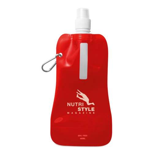 GATES Összehajth. vizes palack 480ml Áttetsző Piros 
