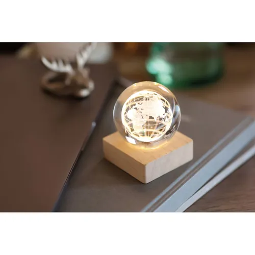 GLOBE LIGHT LED globe glass ball wood 