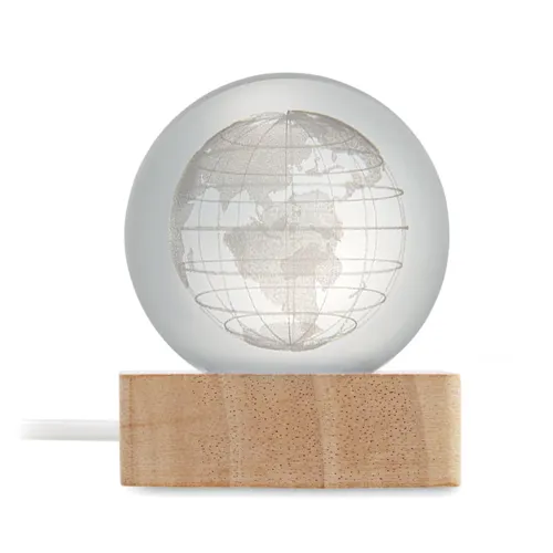 GLOBE LIGHT LED globe glass ball wood 
