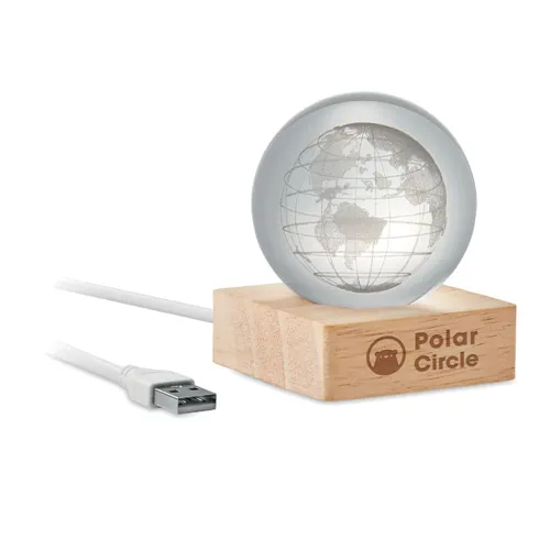 GLOBE LIGHT LED globe glass ball wood 