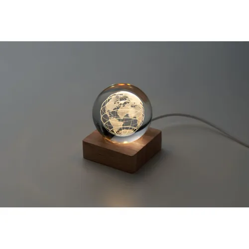 GLOBE LIGHT LED globe glass ball wood 