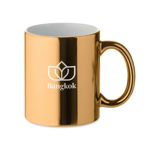HOLLY Ceramic mug metallic 300 ml gold 