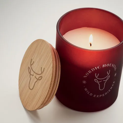 KEOPS MEDIUM Plant based wax candle 200 gr burgundy 