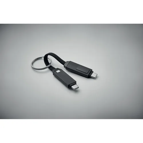 KEYSTO 60W töltőkábel kulcstartó Fekete 