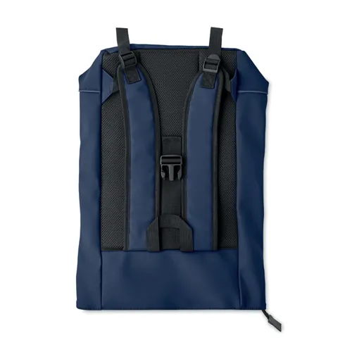 LAPTOSA Laptop 15" roll top PU backpack blue 