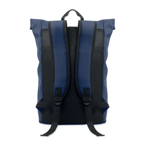 LAPTOSA Laptop 15" roll top PU backpack blue 