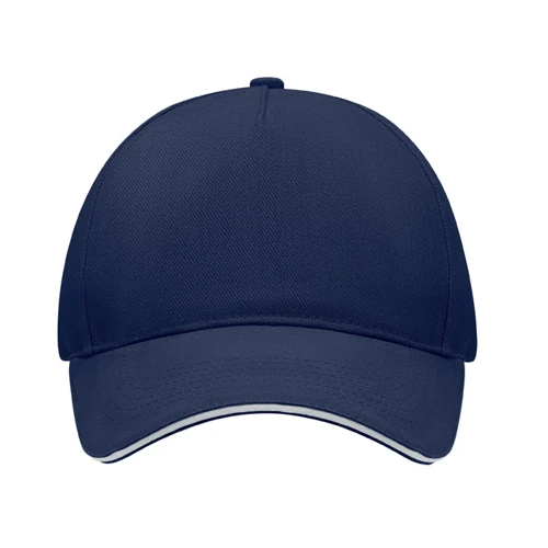 LONG BEACH SINGA 5 panel baseball sapka 260g/m² Kék/Fehér 