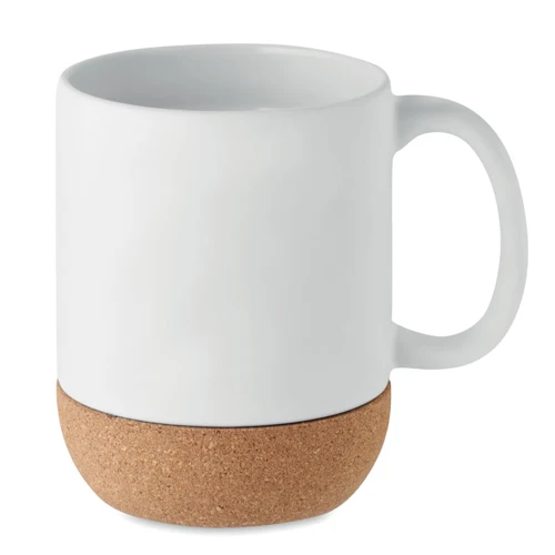 MATT Matt ceramic cork mug 300 ml white 