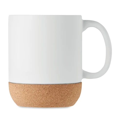 MATT Matt ceramic cork mug 300 ml white 