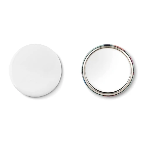 MIRROR Mirror button metal matt silver 