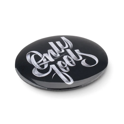 MIRROR Mirror button metal matt silver 