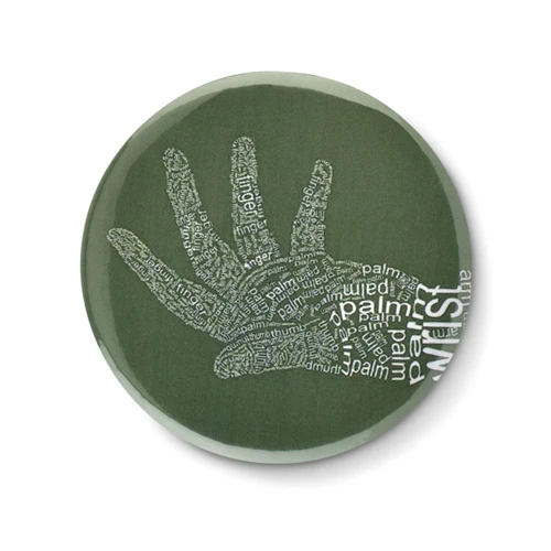 MIRROR Mirror button metal matt silver 
