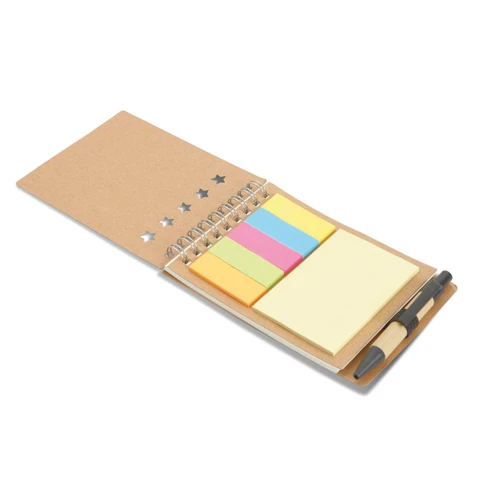MULTIBOOK Notepad with pen and memo pad beige 