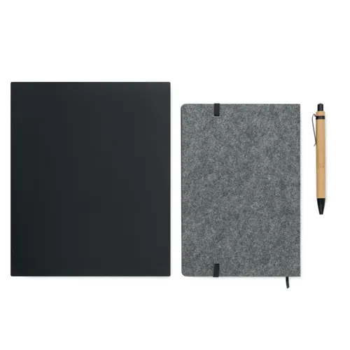 NOTEMIX A5 RPET notebook set stone grey 