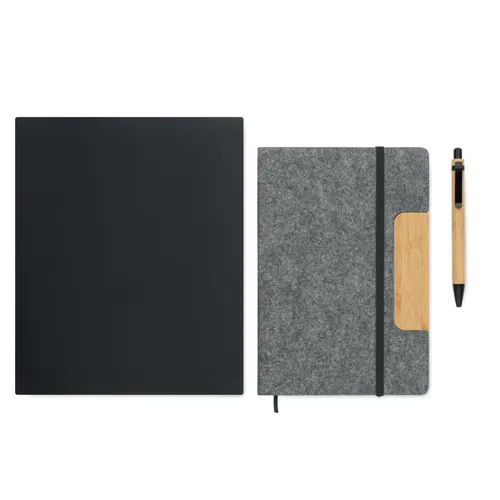 NOTEMIX A5 RPET notebook set stone grey 