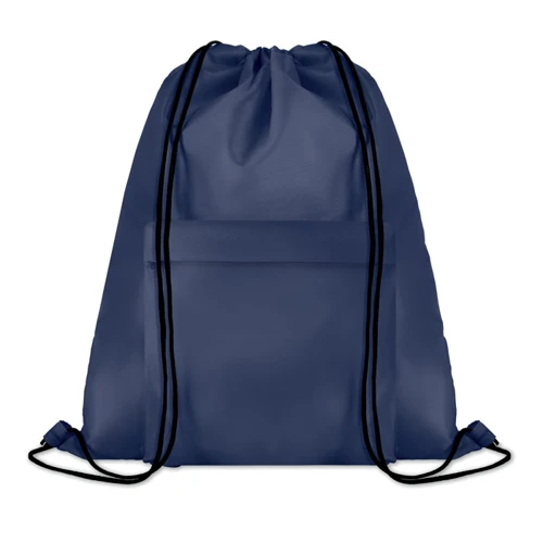 POCKET SHOOP 210D Polyester drawstring bag blue 