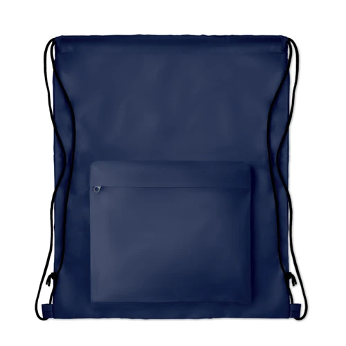POCKET SHOOP 210D Polyester drawstring bag blue 