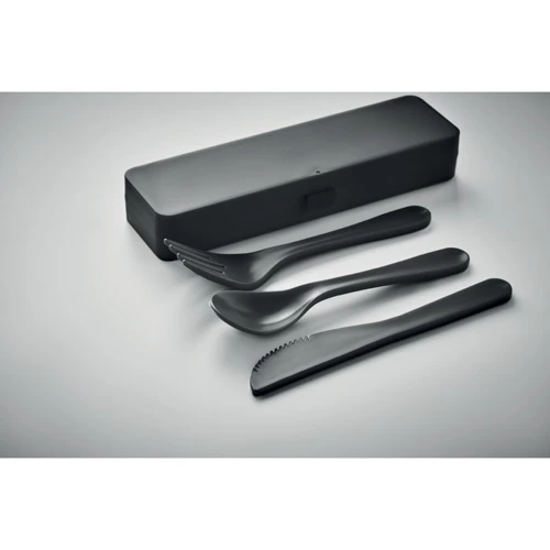 RIGATA Cutlery set  PP black 
