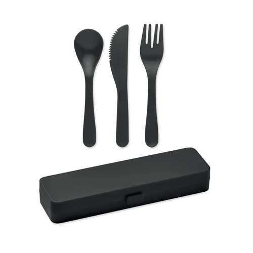 RIGATA Cutlery set  PP black 