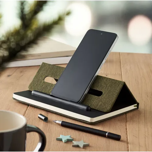 RINBOOK A5 notesz telefontartóval Sötétzöld 