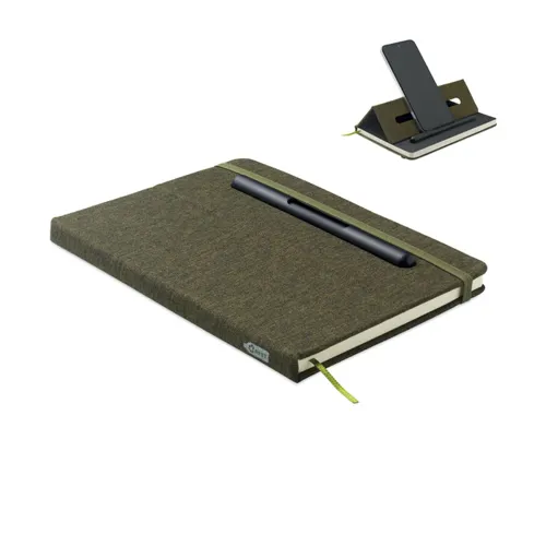RINBOOK A5 notesz telefontartóval Sötétzöld 
