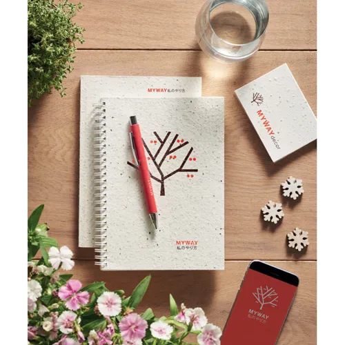 SEED BOOK A5 magpapír borítójú notesz Fehér 