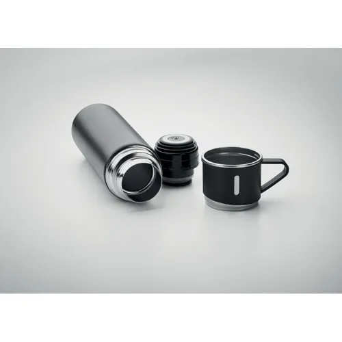 SHARM Double wall bottle and cup set black 