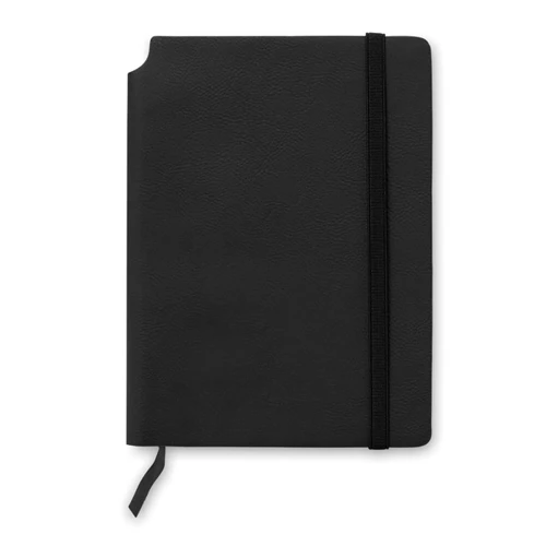 SOFTNOTE A5 vonalas PU borítós notesz Fekete 
