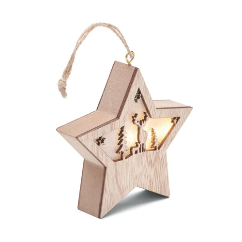 STARLIGHT MDF star with light wood 