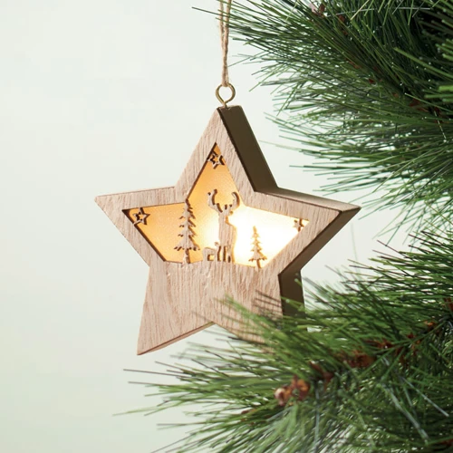 STARLIGHT MDF star with light wood 