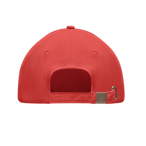 TEKAPO 6 panel baseball sapka 270g/m² Fehér/piros 