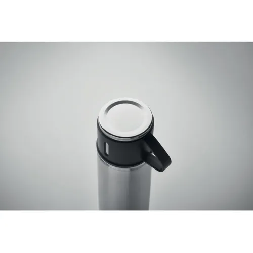 TONIA Double wall bottle 420 ml matt silver 