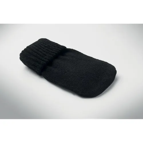 WARMMUFF Hand warmer knitted polyester black 